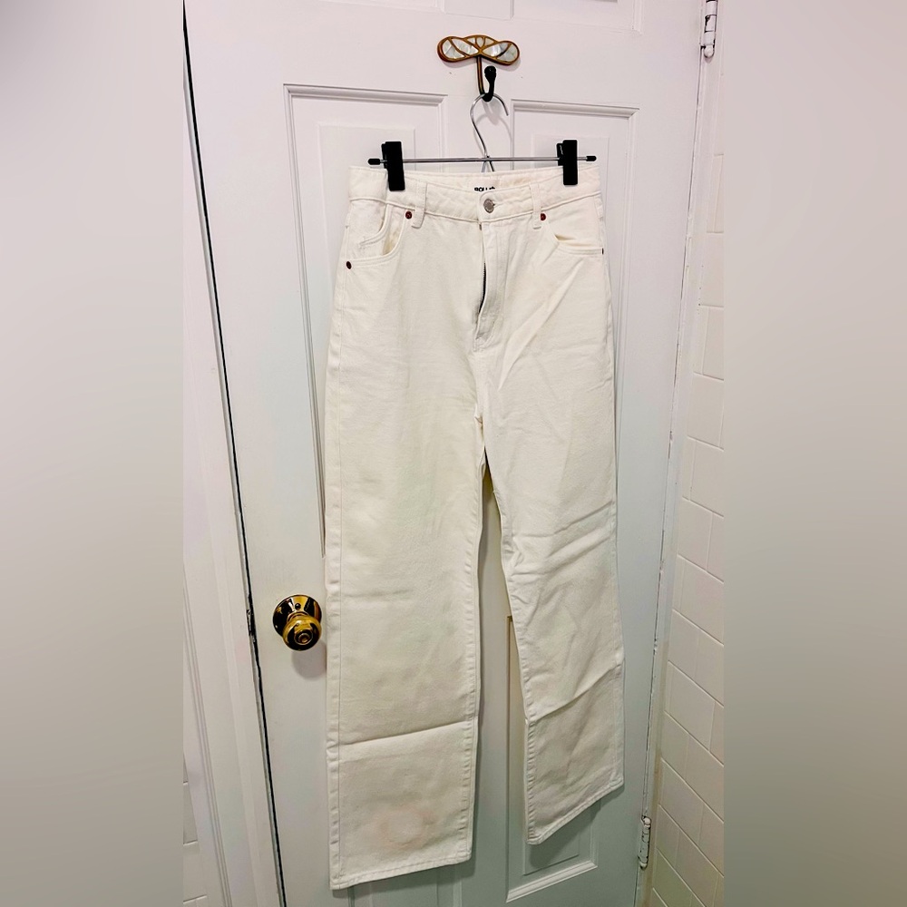 ROLLA’S Size 28 Wide Leg White Jeans